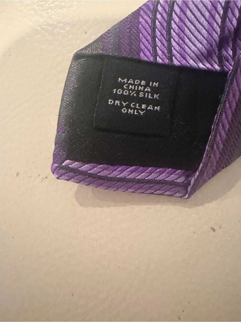 Express Purple and Black Diagonal Stripe Necktie